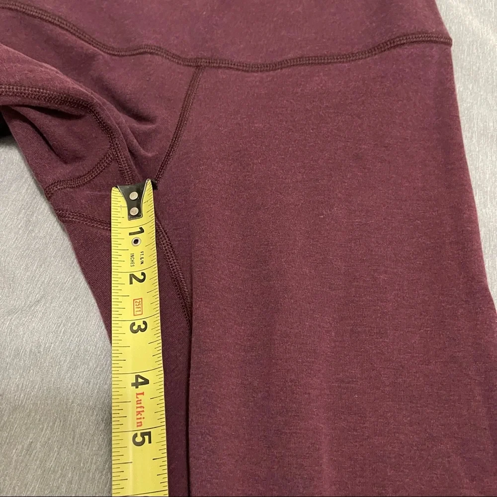 Lululemon Crop Maroon Burgundy Yoga Leggings 2
